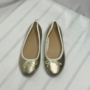 J. Crew Shimmering Gold Ballet Flats Kids Size 1